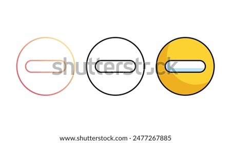 Minus icon design with white background stock illustration