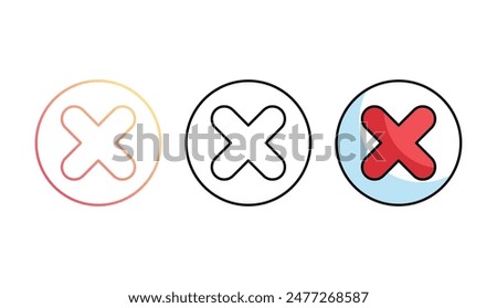 Multiply icon design with white background stock illustration