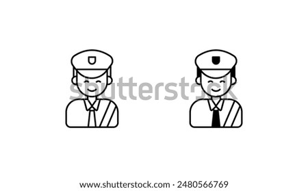 Postman icon design with white background stock illustration