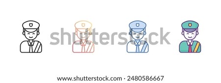 Postman icon design with white background stock illustration