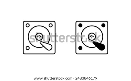 Harddrive icon design with white background stock illustration