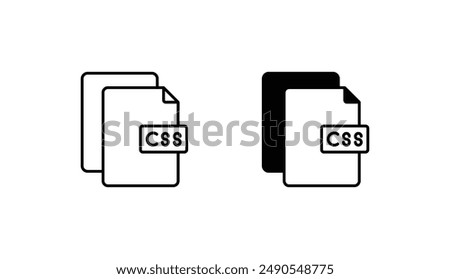 Css icon design with white background stock illustration