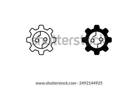 Nano icon design with white background stock illustration