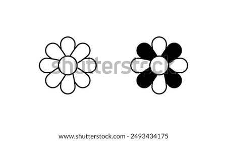 Jasmine icon design with white background stock illustration