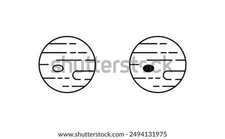 Mercury icon design with white background stock illustration