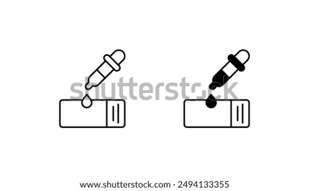 microscope slide icon design with white background stock illustration	