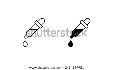 Dropper icon design with white background stock illustration