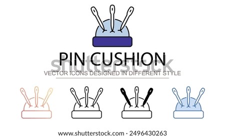 Pin Cushion icon design with white background stock illustration