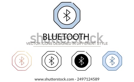 Bluetooth icon design with white background stock illustration