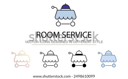 Room Service icon design with white background stock illustration