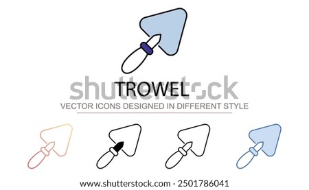 Trowel icon design with white background stock illustration