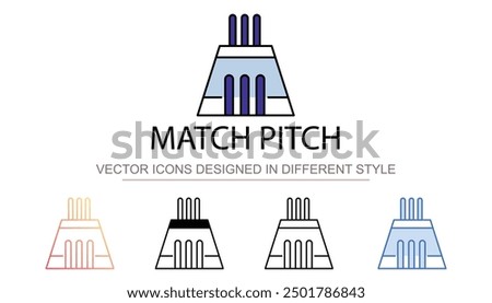 Match Pitch icon design with white background stock illustration