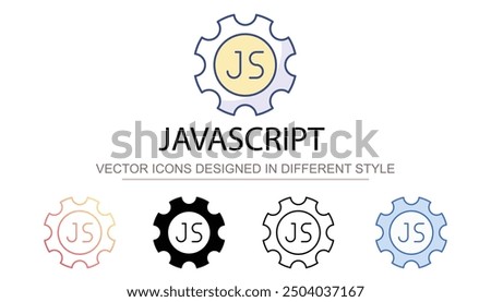 Javascript icon design with white background stock illustration