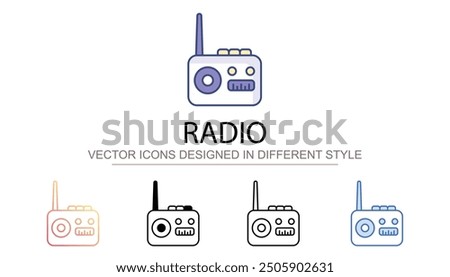 Radio icon design with white background stock illustration