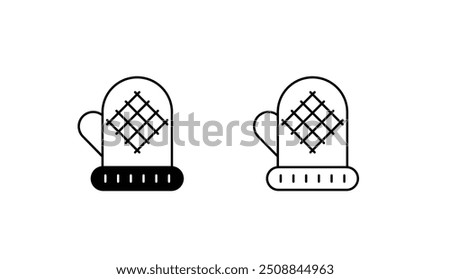 Kitchen Glove icon design with white background stock illustration