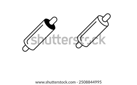 Dough Roller icon design with white background stock illustration