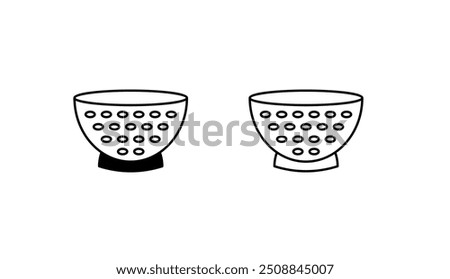 Colander icon design with white background stock illustration