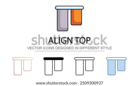 Align Top icon design with white background stock illustration