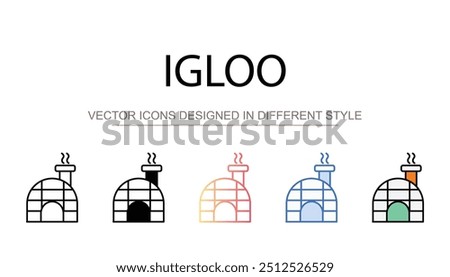 Igloo icon design with white background stock illustration