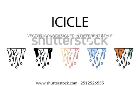 Icicle icon design with white background stock illustration