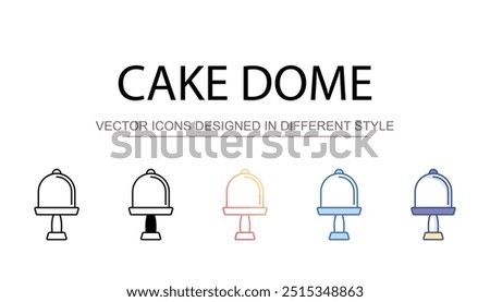 Cake Dome icon design with white background stock illustration