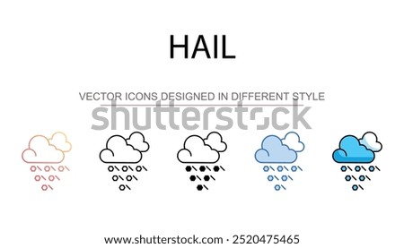 Hail icon design with white background stock illustration