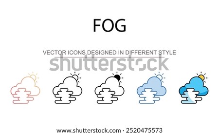 Fog icon design with white background stock illustration