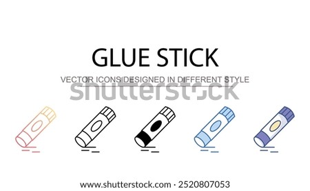 Glue stick icon design with white background stock illustration