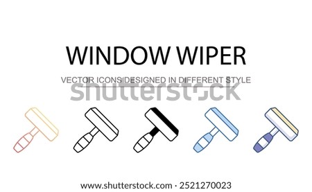 Window wiper icon design with white background stock illustration