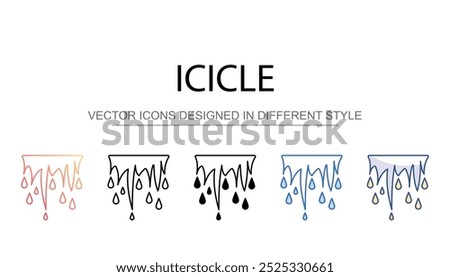 Icicle icon design with white background stock illustration