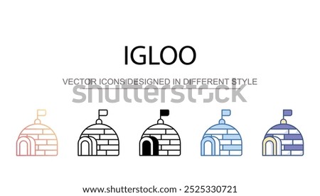 Igloo icon design with white background stock illustration