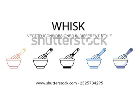 Whisk icon design with white background stock illustration