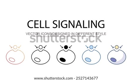 Cell Signaling icon design with white background stock illustration