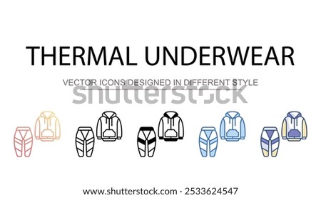 Thermal Underwear icon design with white background stock illustration