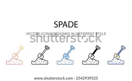 Spade icon design with white background stock illustration