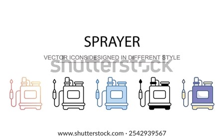 Sprayer icon design with white background stock illustration