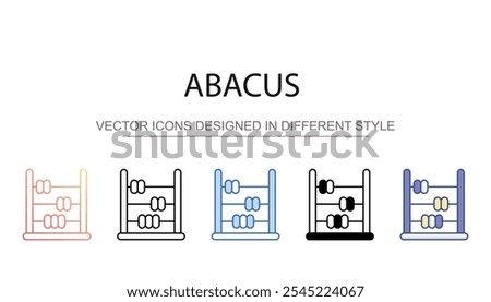 Abacus icon design with white background stock illustration