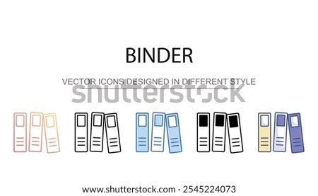 Binder icon design with white background stock illustration