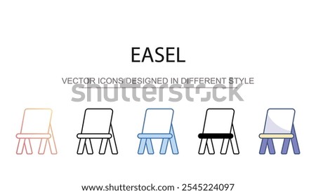 Easel icon design with white background stock illustration