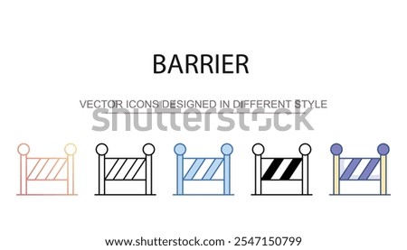 Barrier icon design with white background stock illustration