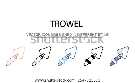 Trowel icon design with white background stock illustration