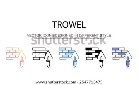 Trowel icon design with white background stock illustration