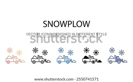 Snowplow icon design with white background stock illustration