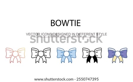 Bowtie icon design with white background stock illustration