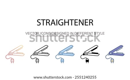 Straightener icon design with white background stock illustration