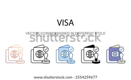 Visa icon design with white background stock illustration