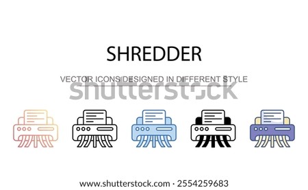 Shredder icon design with white background stock illustration