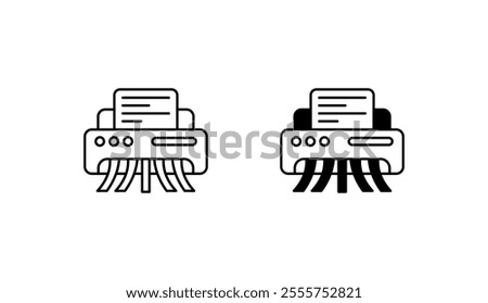 Shredder icon design with white background stock illustration