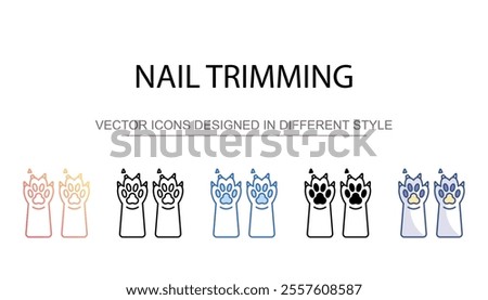 Nail Trimming icon design with white background stock illustration