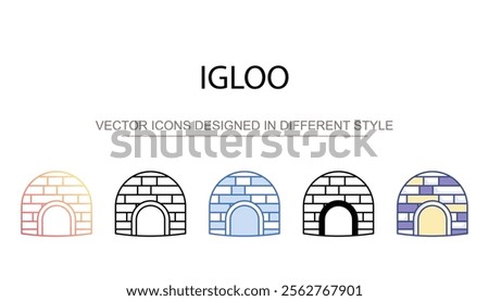 Igloo icon design with white background stock illustration